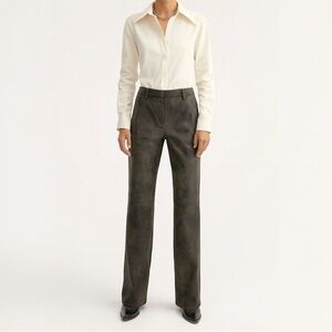 AYA MUSE Straight Leg Faded Grey Vegan Leather Pants